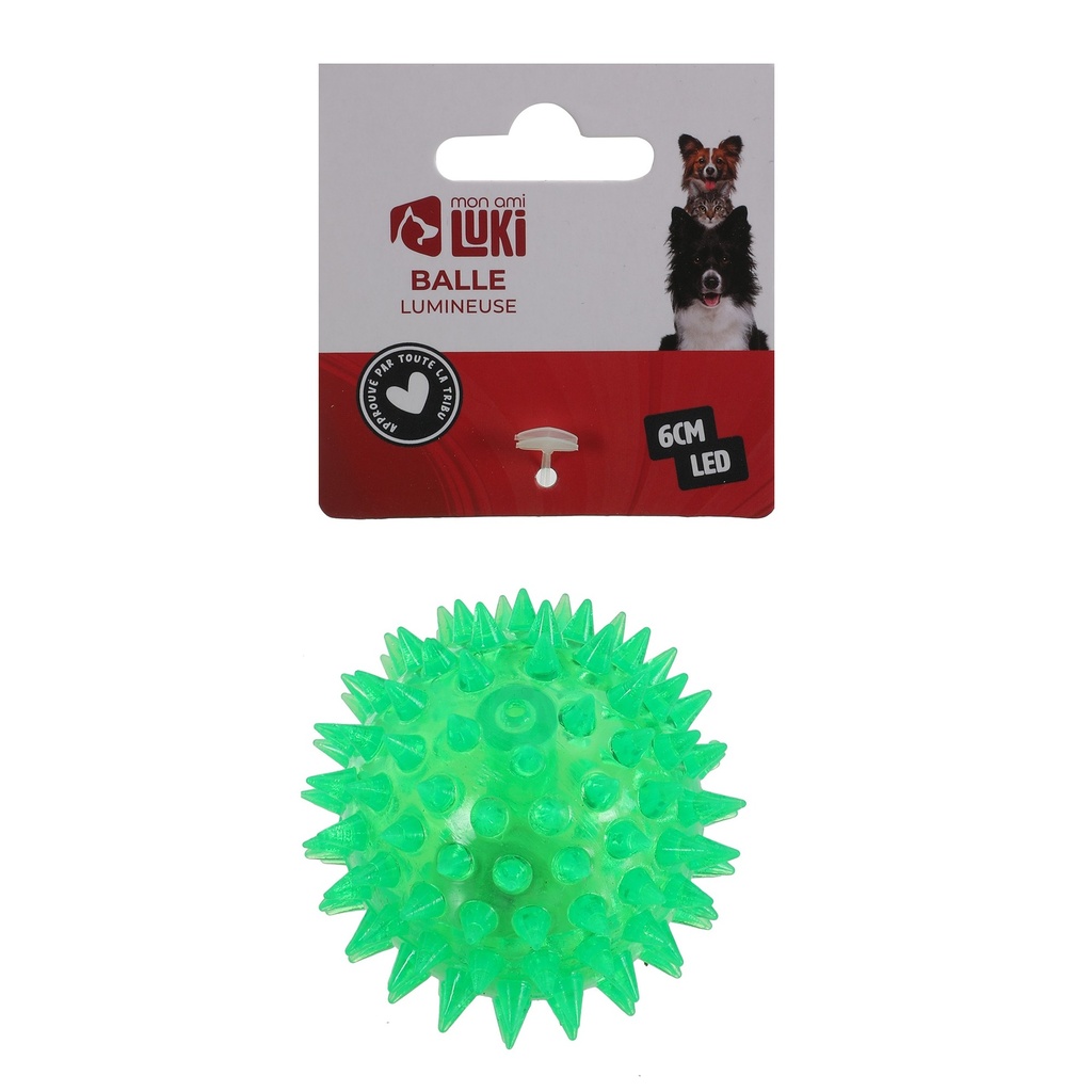 BALLE LUMINEUSE COLORIS ASSORTIS  6CM