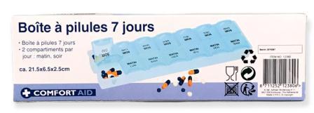 BOITE A PILULES 7 JOURS FRANCAIS