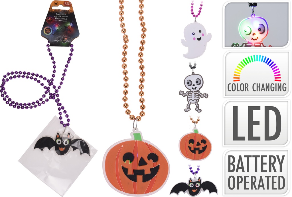 COLLIER HALLOWEEN LED - 4 DESIGNS