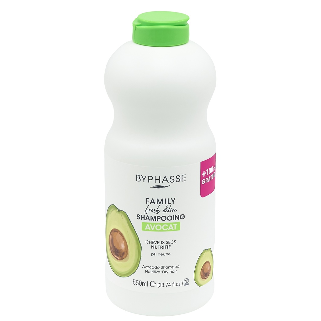 Byphasse shampooing 750ml cheveux secs nutritif avocat