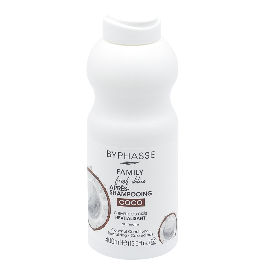 Byphasse après-shampooing 400ml coco pour cheveux colorés