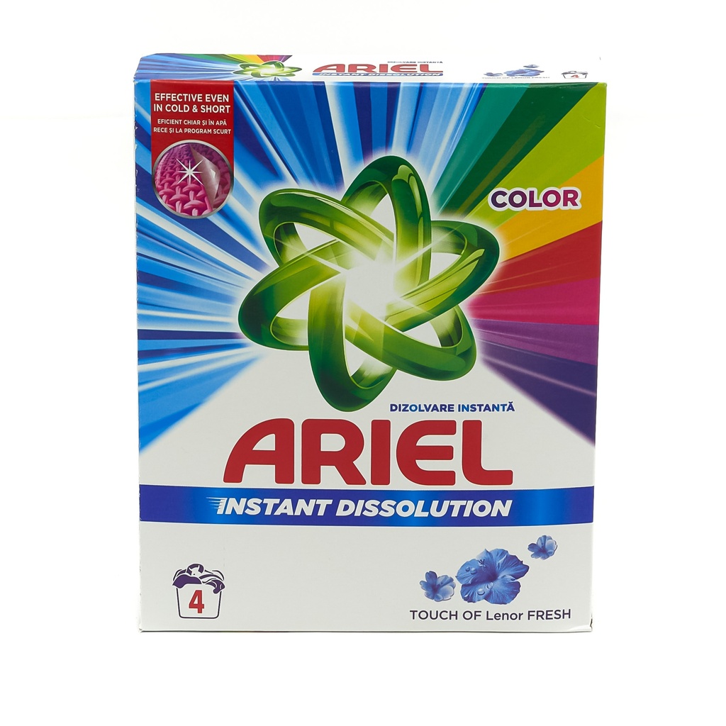 ARIEL POUDRE À LESSIVER 300G - 4 LAVAGES - TOUCHE DE LENOR FRESH