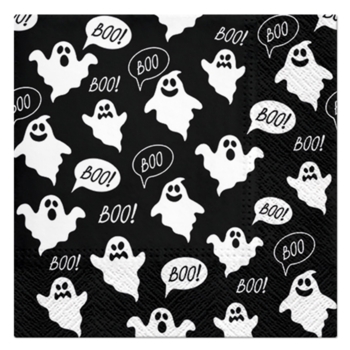 SET DE 20 SERVIETTES PAPIER 3 PLIS 33*33CM PETITS FANTOMES