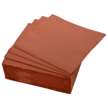 SET DE 40 SERVIETTES VITAMINE EN PAPIER 2 PLIS 38*38CM TERRACOTTA