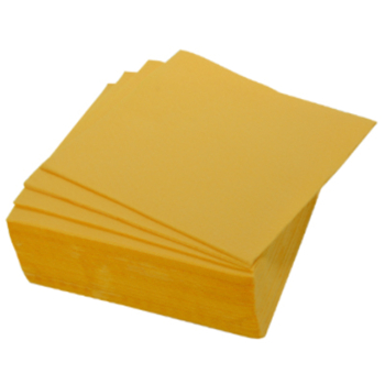 SET DE 40 SERVIETTES VITAMINE EN PAPIER 2 PLIS 38*38CM JAUNE MOUTARDE