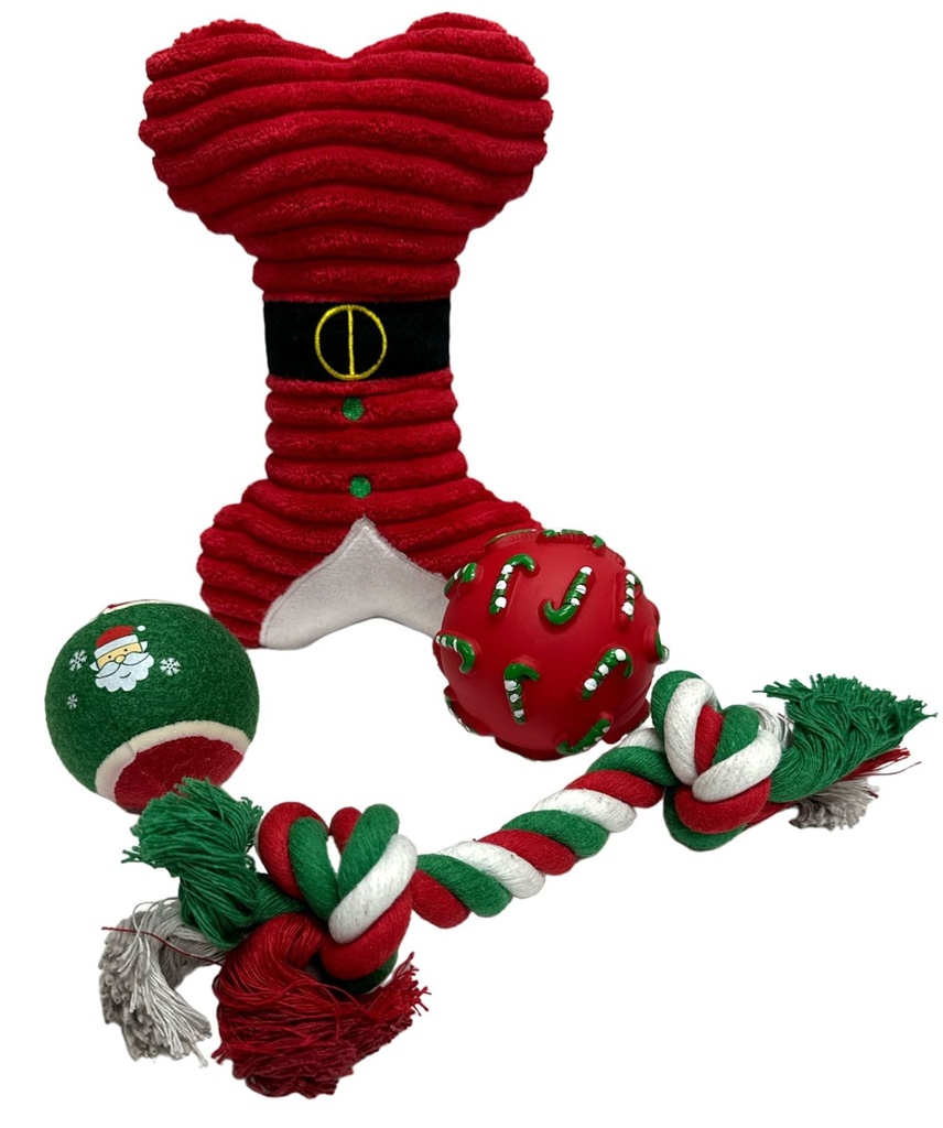 JOUETS PELUCHE NOEL COFFRET CADEAU PELUCHE  BALLES  JOUET CORDE