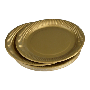 SET DE 20 ASSIETTES EN CARTON D23CM OR