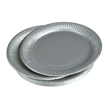 SET DE 20 ASSIETTES EN CARTON D23CM ARGENT