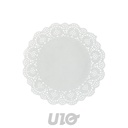 SET DE 12 DENTELLES EN PAPIER - ROND - D24CM - COULEUR BLANC