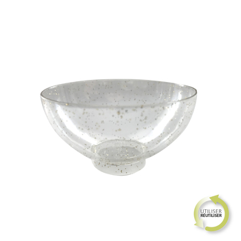 SET DE 25 VERRINES PAILLETTES EN PLASTIQUE REUTILISABLE  RONDE 50 ML OR