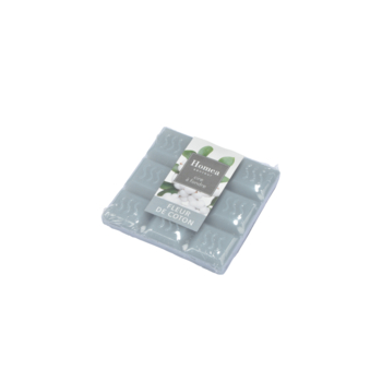 CIRE A FONDRE 7*7*1CM ESSENTIEL PARFUM FLEUR DE COTON EN DISPLAY DE 12 PCS