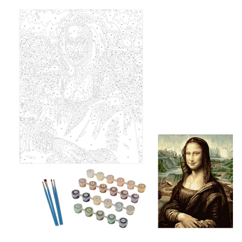 PEINTURE PAR NUMEROS GRANDS MAITRES 40*50CM LA JOCONDE VINCI