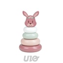 JOUET D'EVEIL TOUR A EMPILER EN BOIS D.8*H13.5CM FAON FORET MAGIQUE