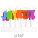 SET DE 18 BOUGIES LETTRES JOYEUX ANNIVERSAIRE H7CM MULTICOLORE