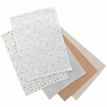 BOX 30 SETS DE TABLE 33 x 48 CM COTON RECYCLE REVEILLON 5 MOD. ASS. X 6 PIECES