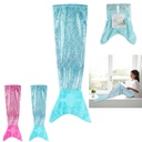 PLAID SIRÈNE À PAILLETTES - 56X132CM