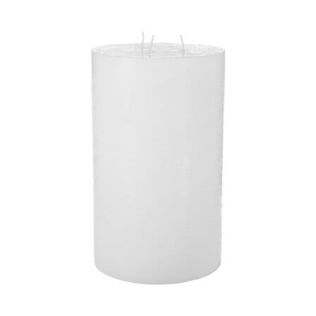 Atmosphera Bougie Rustique Olia 3 Mèches Blanche 14x23cm