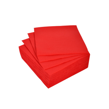 SET DE 40 SERVIETTES COCKTAIL VITAMINE EN PAPIER 2 PLIS 25*25CM ROUGE