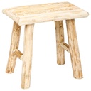 Atmosphera Tabouret Woody en Bois Brut Naturel