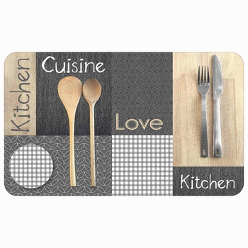 TAPIS RECTANGLE 45x75CM MOUSSE IMPRIMÉ CANTINE