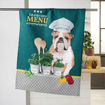 TORCHON 50 x 70 CM COTON IMPRIME HOT DOG