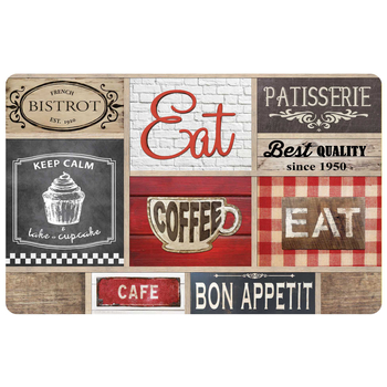 SET DE TABLE 28.5 x 44 CM POLYPROPYLENE OPAQUE COFFEE SHOP