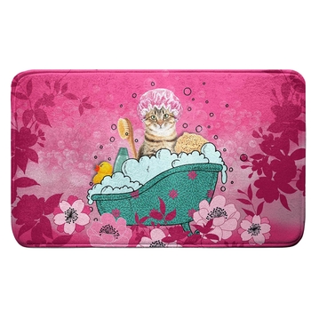 TAPIS DE BAIN 45 x 75 CM MICROFIBRE IMPRIMEE CHATIBULLE DES. PLACE
