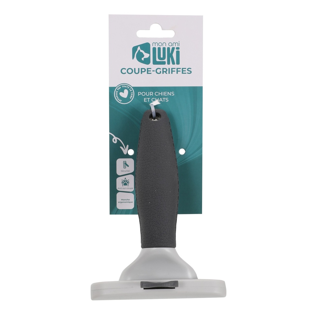 BROSSE SOUS POILS MANCHE RUBBER  ANTHRACITE 15X11CM