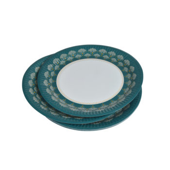 SET DE 10 ASSIETTES EN CARTON D23CM FLORAL DAMASK