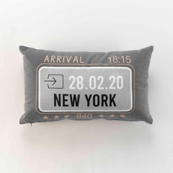 COUSSIN DEHOUS. COMPRESSE 30 x 50 CM COTON IMP. AIR LINE ANTHRACITE DES. PLACE