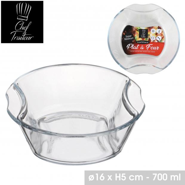 CHEF TRAITEUR PLAT A FOUR EN VERRE