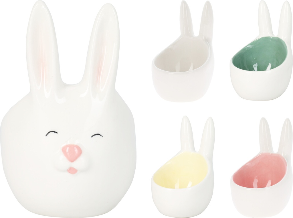 COQUETIER LAPIN 6X9CM 4ASS CLR