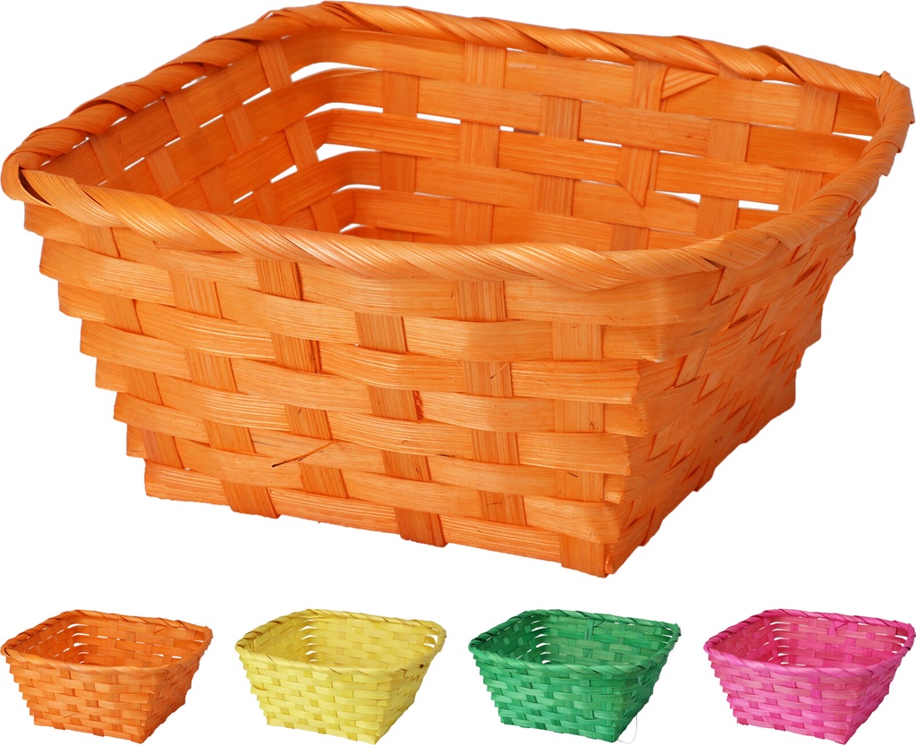 PANIER BAMBOU 21X21X10CM 4ASS