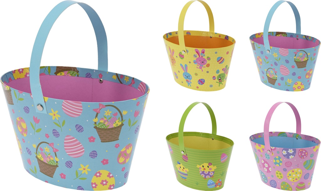 PANIER DE PÂQUES 19X12X11CM 3A