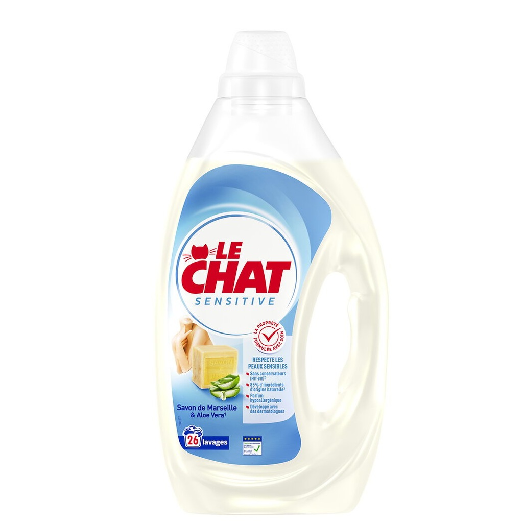 LE CHAT LESSIVE LIQUIDE 1.17L/26SC SENSITIVE MARSEILLE