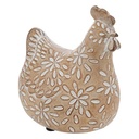 POULE LINDA EN RÉSINE - H20CM
