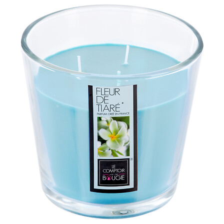 BOUGIE PARFUMÉE EN VERRE - NINA - FLEUR DE TIARE - 500G