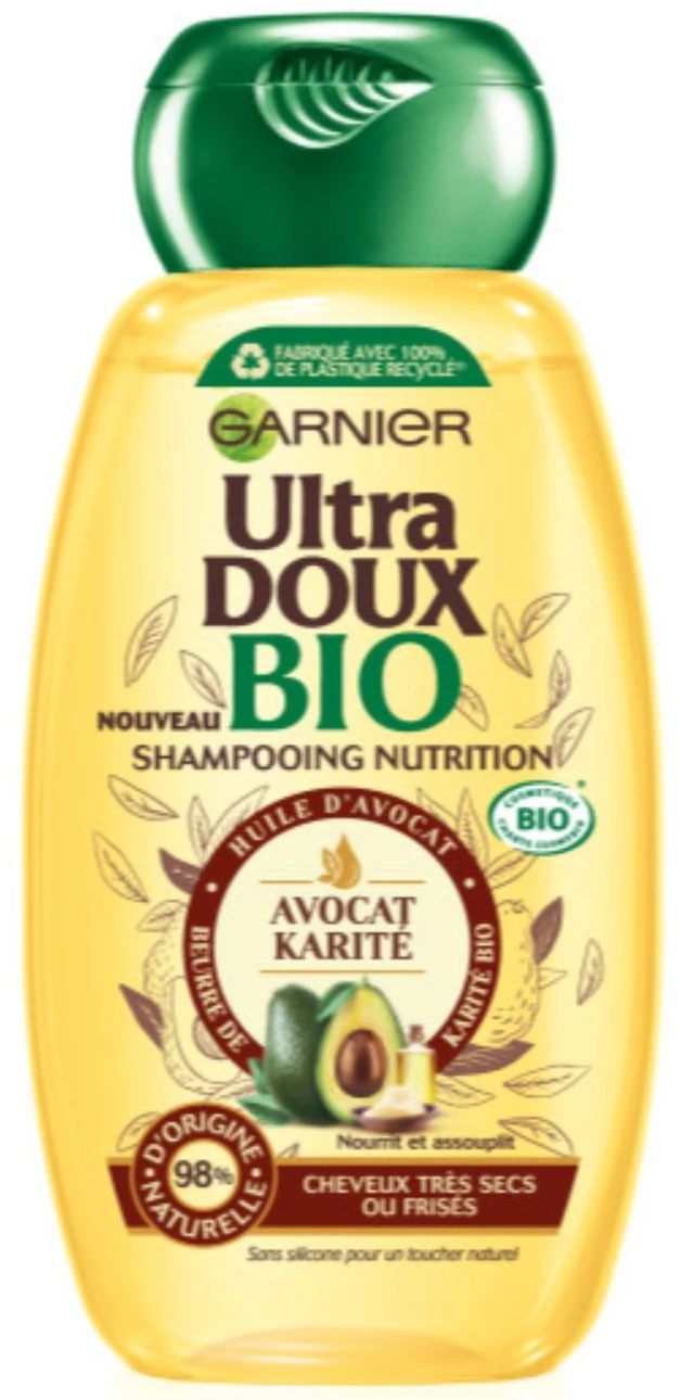 Ultra Doux Shamp 250ml Bio Avocat Karite Fr.