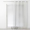 PANNEAU A OEILLETS 140 x 240 CM LUMINETTE FILS METALLISES DIXIE BLANC/OR