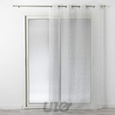 PANNEAU A OEILLETS 140 x 240 CM LUMINETTE FILS METALLISES DIXIE BLANC/ARGENT