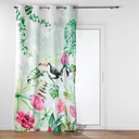 RIDEAU A OEILLETS 140 x 260 CM COTON IMPRIME LOUISIANE DES. PLACE