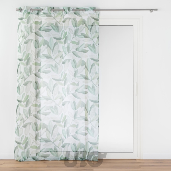 PANNEAU A OEILLETS 140 x 240 CM VOILE SABLE IMPRIME ELEONORE