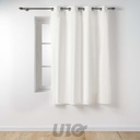 RIDEAU A OEILLETS 135 x 180 CM COTON/POLYESTER RECYCLE GRS TWILY BLANC
