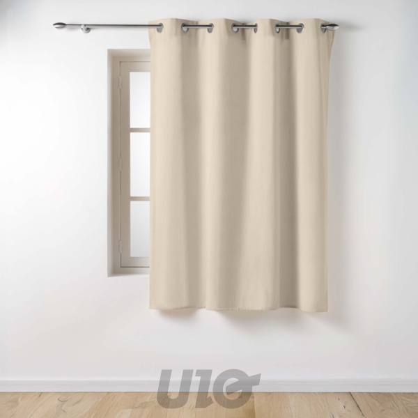 RIDEAU A OEILLETS 135 x 180 CM COTON/POLYESTER RECYCLE GRS TWILY LIN