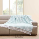 PLAID A FRANGES 125 x 150 CM COTON/POLYESTER IMPRIME HERA