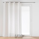 PANNEAU A OEILLETS 140 x 280 CM EFFET LIN TISSE CLORIS NATUREL