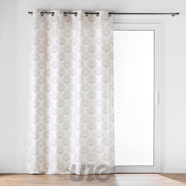 RIDEAU A OEILLETS 140 x 260 CM POLYESTER IMPRIME METALLISE MAJESTIA