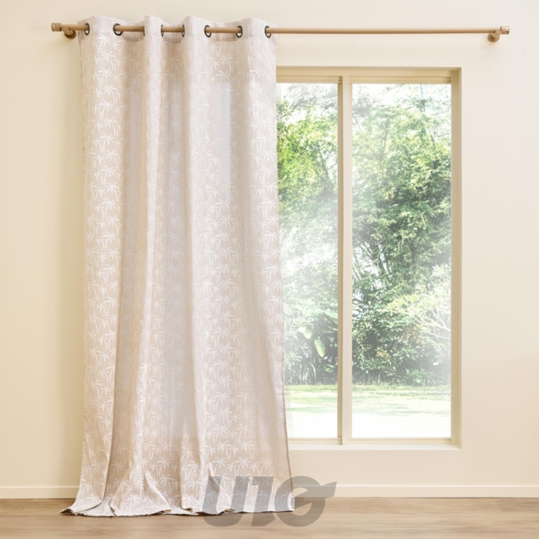 RIDEAU A OEILLETS 140 x 240 CM POLYCOTON IMPRIME SAHARIS