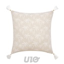 COUSSIN DEHOUS. COMPR. POMPONS 45 x 45 CM POLYCOTON IMPRIME SAHARIS