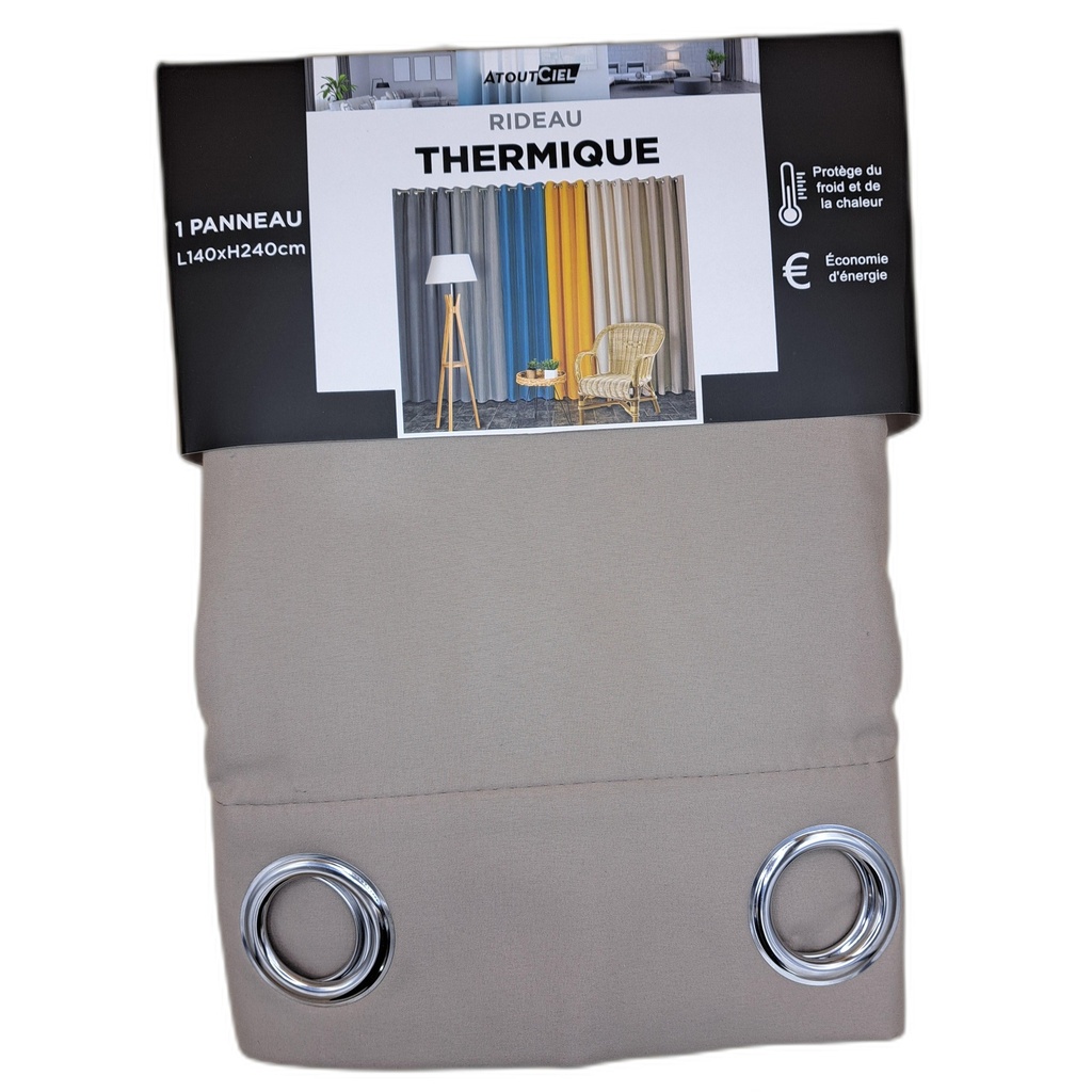 RIDEAU ISOLANT THERMIQUE 140x240CM - ATMOSPHERE